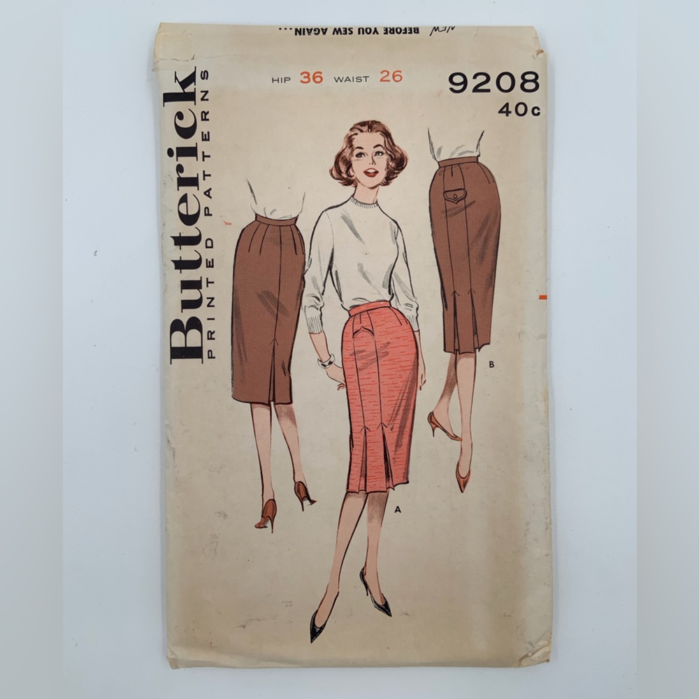 🌹New Listing🌹Vintage Butterick #9208 Misses’ Skirt Sewing Pattern